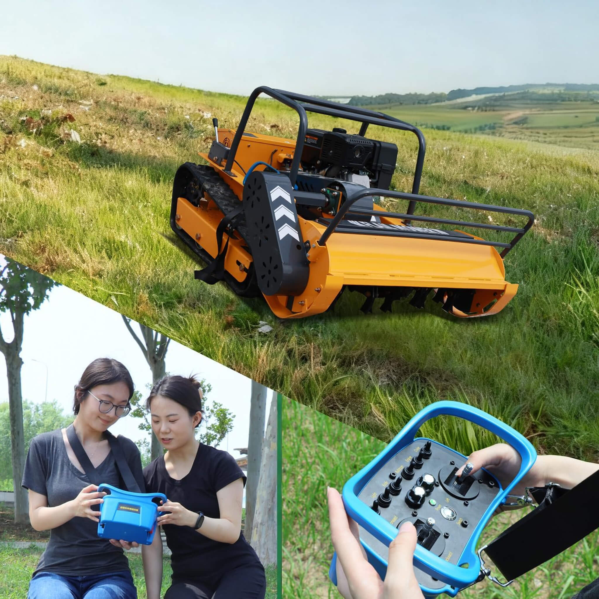 Heavy-Duty 459CC Commercial Remote-Controlled Hybrid Mower (SAK68124)